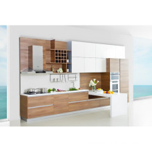 White Mixed Wooden Color Apartment Kitchen Cabinet